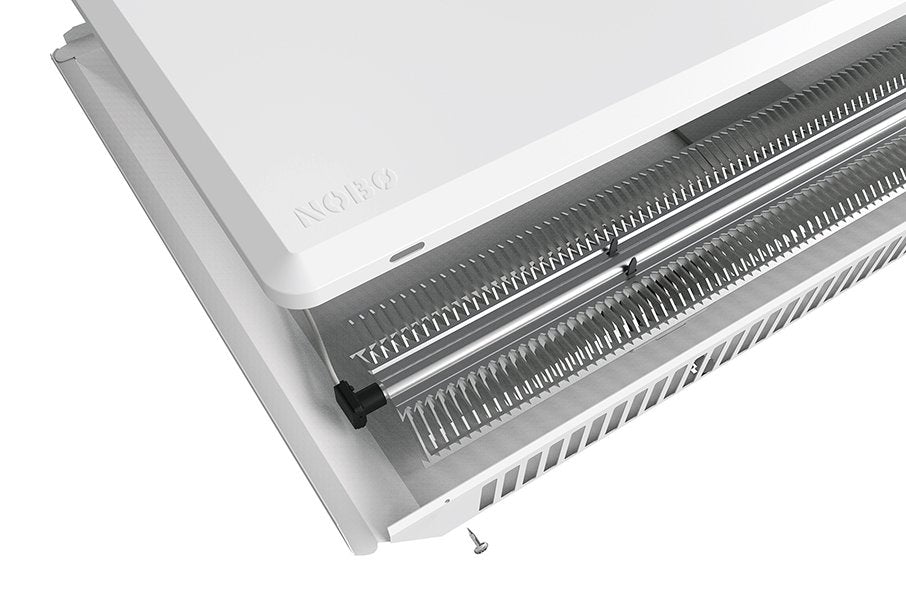 Nobo 2.4kW Slimline Panel Heater (Thermostat/Castors) - White